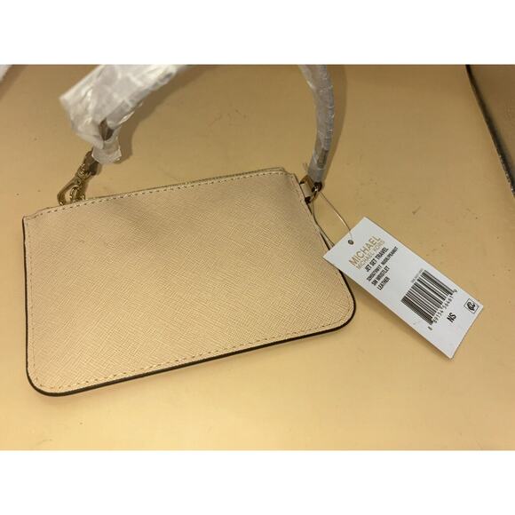 NWT MICHAEL MICHAEL KORS JET SET TRAVEL 32H5GTVW1T NUDE/PEANUT Wristlet Leather - Picture 2 of 10